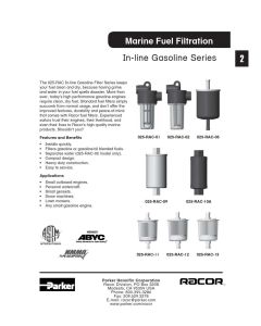 [025-RAC-10]Parker Racor IN-LINE FUEL FILTER-104MIC