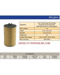 [PFL2016]Parker Racor Ford 6.0 and 6.4 liter turbo Powerstoke diesel oil filter.-12 pack